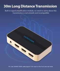 Vention HDMI Splitter 1 In 2 Out – 4K Video Distribution Hub (VEN-ACBG0)