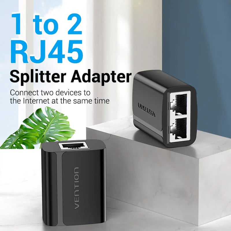 Vention VEN-IPTB0 RJ45 1 to 2 Splitter Adapter – Ethernet Network Cable Converter