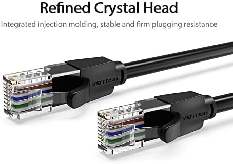 Vention Cat6 UTP Ethernet Patch Cable 1M Black – High-Speed LAN Network Cord (IBEBF)
