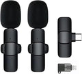 Vention Wireless Microphone Set (2 Mics) NCBB0 | Dual Lavalier Wireless System for Streaming, Vlogging &amp; Recording
