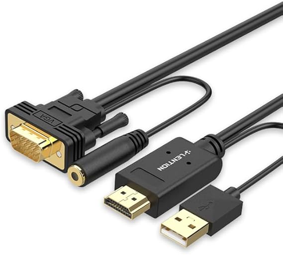 Vention VGA to HDMI Converter with Audio &amp; Micro USB Power - Full HD Adapter ACEB0