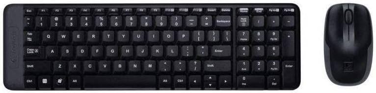 Logitech MK220 Wireless Keyboard and Mouse Combo – Compact USB Keyboard &amp; Mouse Set for PC &amp; Laptop