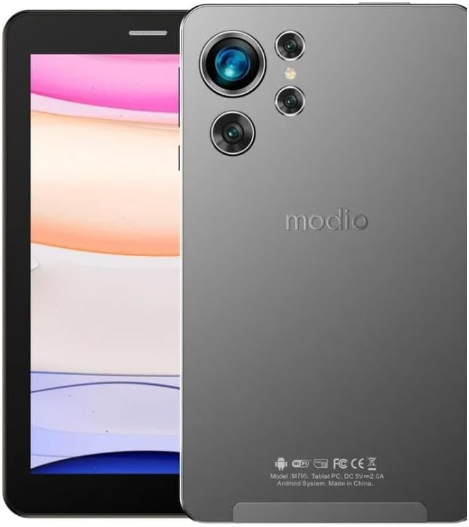 Modio M795 Kids Tablet 7-Inch HD Display – 4GB RAM + 128GB Storage Educational Android Tablet