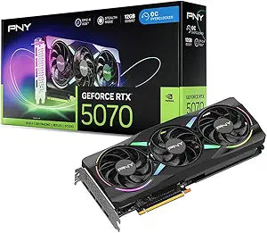 PNY GeForce RTX 5070 ARGB OC Triple Fan 12GB GDDR7 Graphics Card (VCG507012TFXXPB1-O)