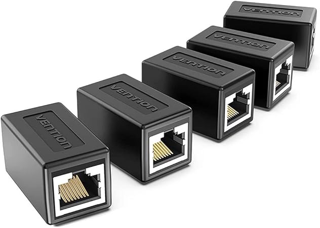 Vention Cat.6 UTP Keystone Jack Coupler 10-Pack – Black IPGBO-10 | Ethernet Network RJ45 Extender