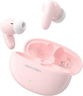 Vention True Wireless Bluetooth Earbuds ELF E06 – Pink NBKPO | In-Ear TWS Earphones with Charging Case, Deep Bass &amp; Mic
