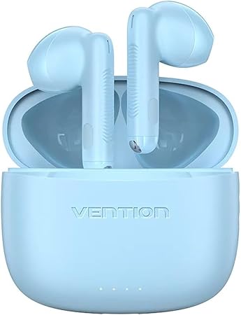 Vention True Wireless Bluetooth Earbuds ELF E06 – Blue NBKSO | TWS In-Ear Earphones with Deep Bass, Mic &amp; Charging Case