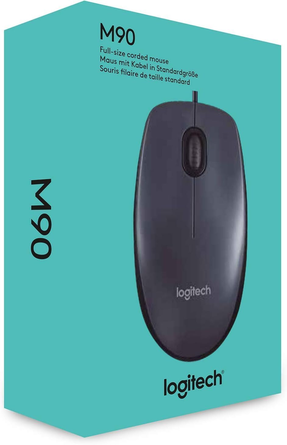Logitech M90 Wired USB Mouse – High-Precision Optical Computer Mouse