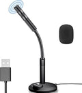 Vention USB Desktop Microphone with Mute Button – Black (NCCB0) | Plug &amp; Play Condenser Mic for PC &amp; Streaming