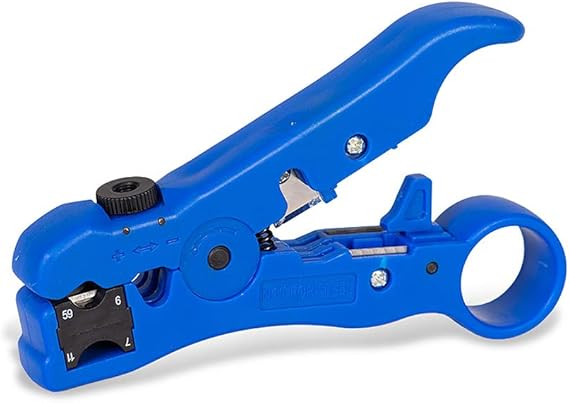 Vention KEBLO Coaxial Cable Stripper Tool – Blue, Precision Wire Cutter for Coaxial Cables