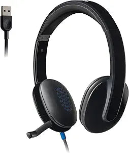 Logitech H540 USB Headset – Noise-Cancelling Microphone, High-Quality Audio Over-Ear Headphones for PC &amp; Mac