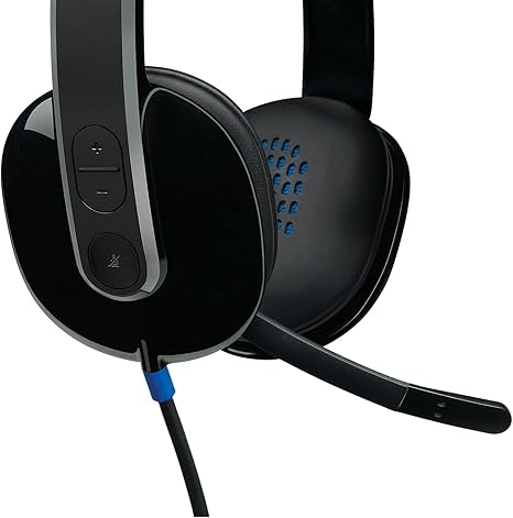 Logitech H540 USB Headset – Noise-Cancelling Microphone, High-Quality Audio Over-Ear Headphones for PC &amp; Mac