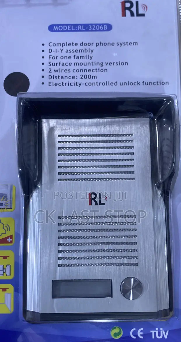 RL-3206B Apartment Home Security Door Phone – 2-Wire Audio Intercom System with Doorbell for Secure Communication