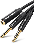Vention 3.5mm Male to Dual 3.5mm Female Stereo Splitter (BBSBY) – Headphone &amp; Mic Audio Adapter