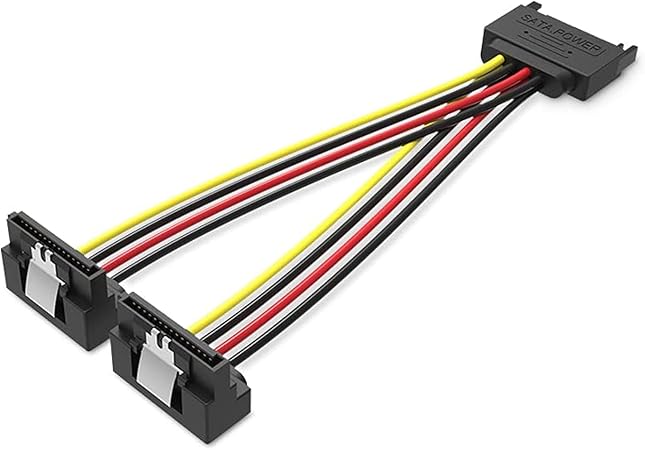 Vention SATA 15-Pin Male to Female Power Splitter Cable – 0.15m (VEN-KDBBB)