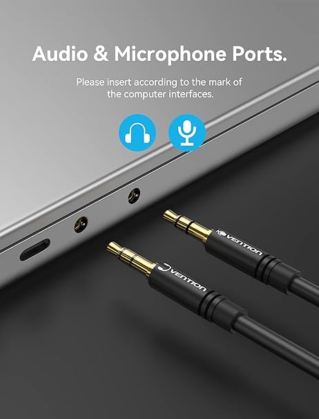 Vention 3.5mm Male to Dual 3.5mm Female Stereo Splitter (BBSBY) – Headphone &amp; Mic Audio Adapter