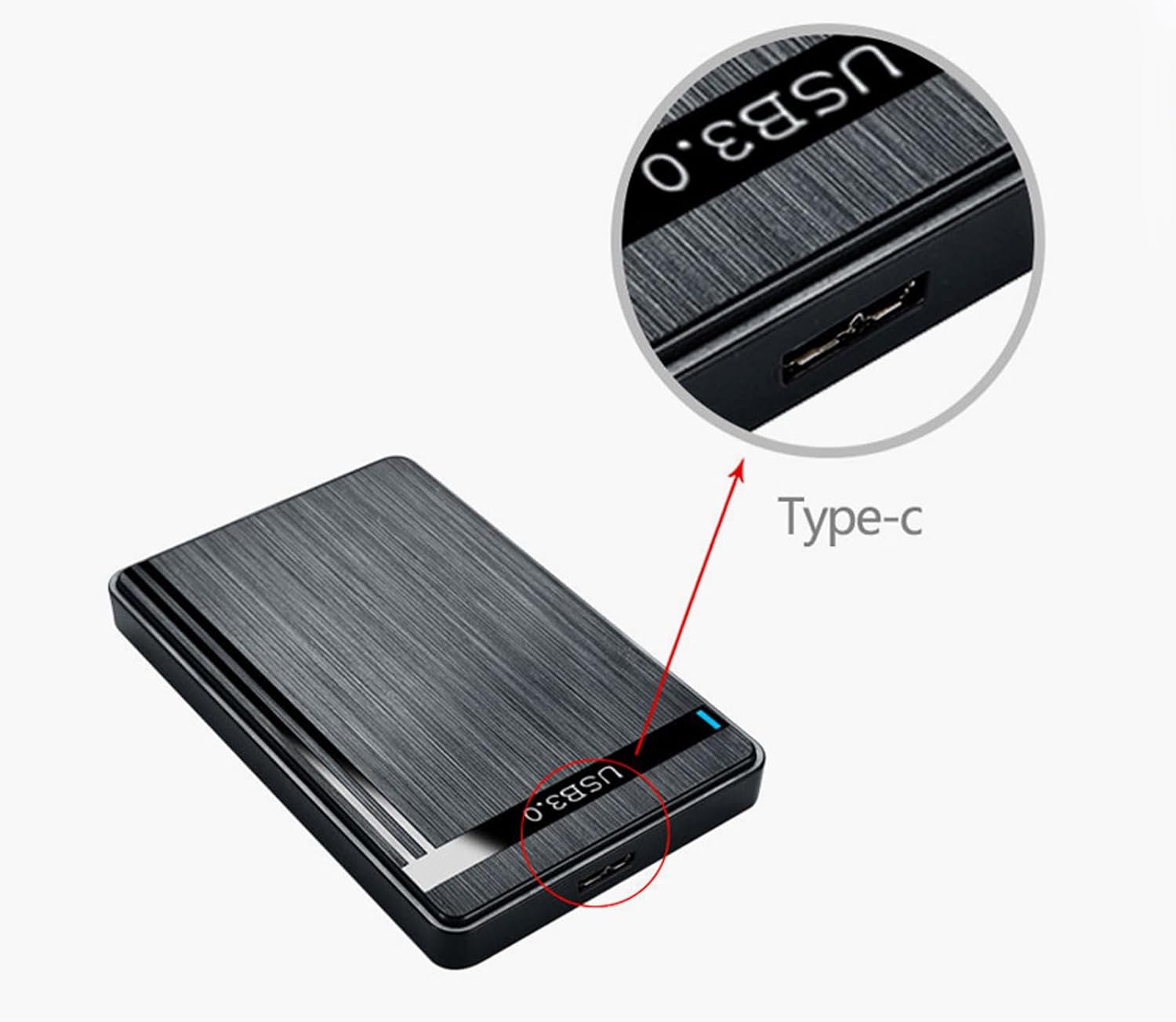 Vention 2.5" SATA HDD/SSD Enclosure USB 3.0 External Hard Drive Case (VEN-KPAB0)