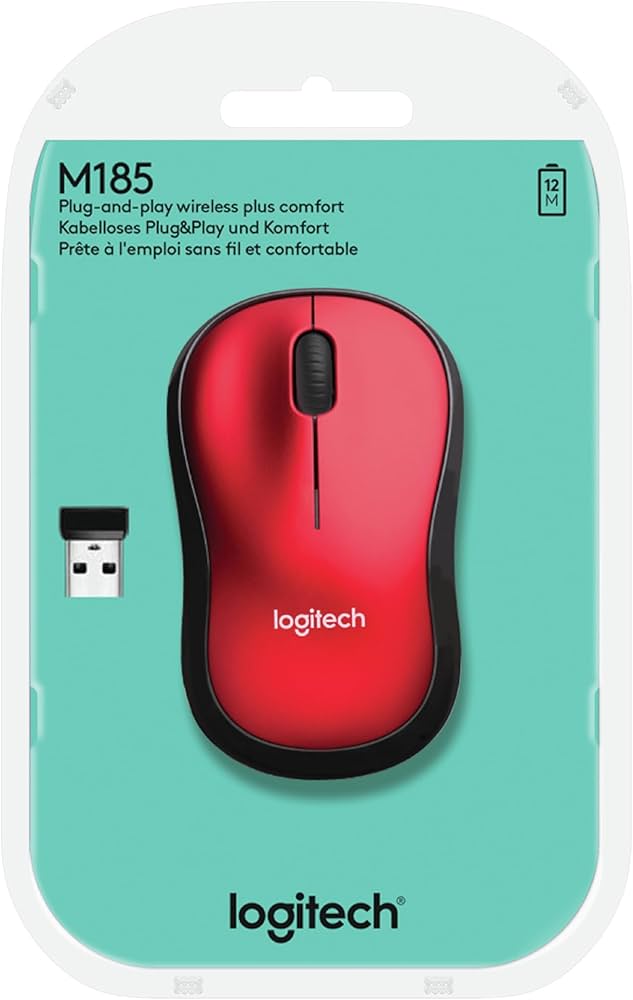 Logitech M185 Compact Wireless Mouse – Portable Optical Mouse for Laptop &amp; PC