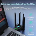 UGREEN AC650 Dual Band WiFi Adapter CM496 (UG-90339) – High-Gain USB Wireless Dongle for PC &amp; Laptop