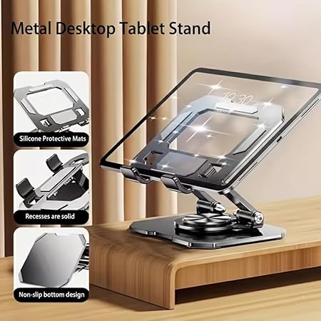 Vention Foldable Aluminum Laptop Stand – Silver Ergonomic Desk Holder (KDMI0)