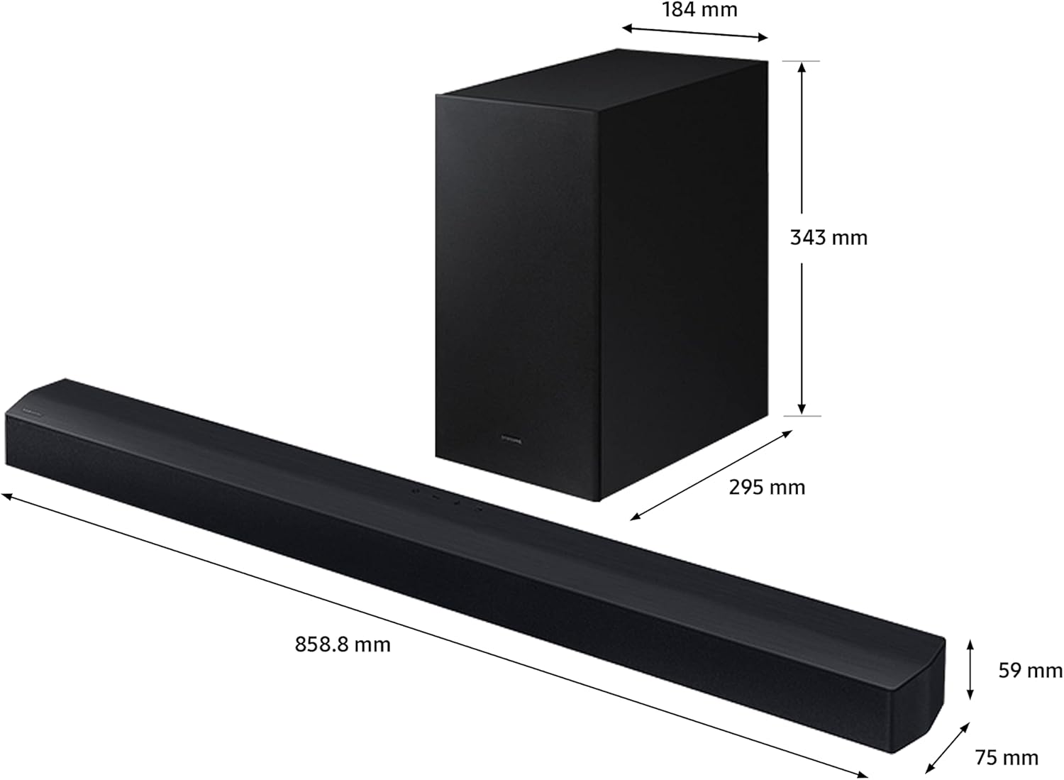Samsung HW-C450 2.1 Channel Soundbar with Wireless Subwoofer, DTS Virtual:X &amp; Bass Boost