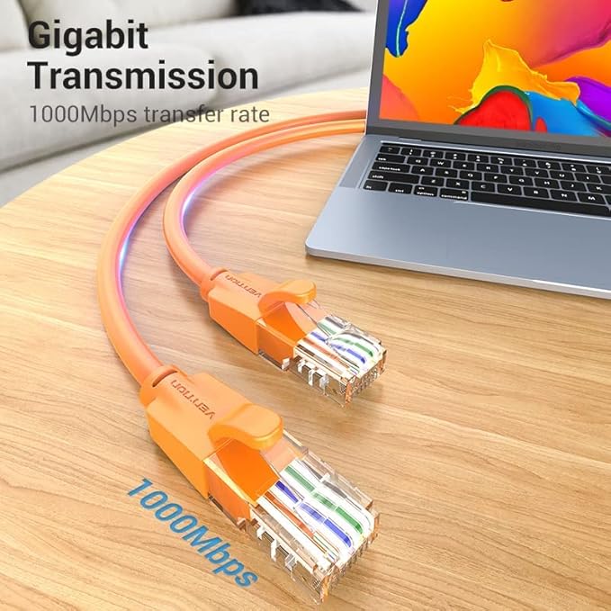 Vention Cat6 UTP Patch Cable 2M – Orange (IBE0H) Ethernet Cable