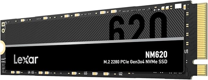 Lexar LNM620 NVMe SSD M.2 2280 PCIe Gen3x4 – High-Speed Internal Solid State Drive (Up to 3300MB/s)