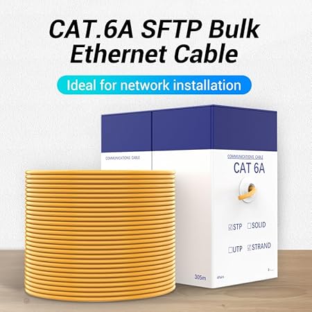 Vention Cat 6 SFTP LAN Cable 305M IHJC305 – Double Shielded, 1000Mbps, 250MHz, 23AWG PVC Ethernet Cable