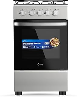 Midea 60E3G1H6F-BK Cooker 60x60 – 3 Gas + 1 Electric Hob with Oven