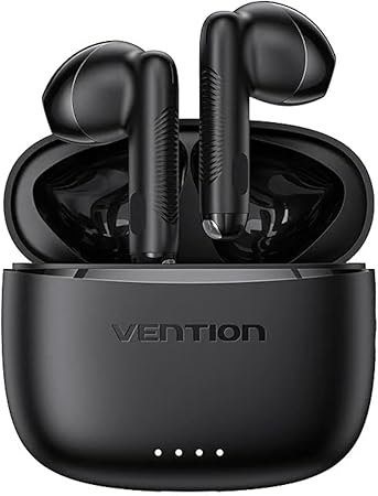 Vention Elf E01 True Wireless Earbuds (NBFBO) – Black, Noise Cancelling, Stereo Sound