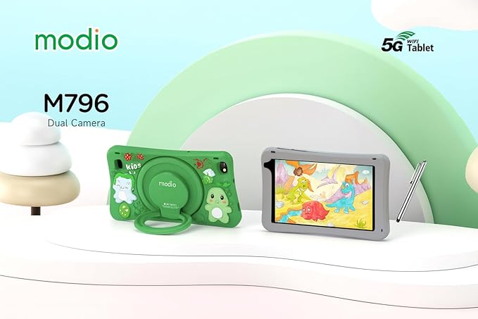 Modio M796 Kids Tablet – Android, 4GB RAM + 128GB Storage Educational Tablet