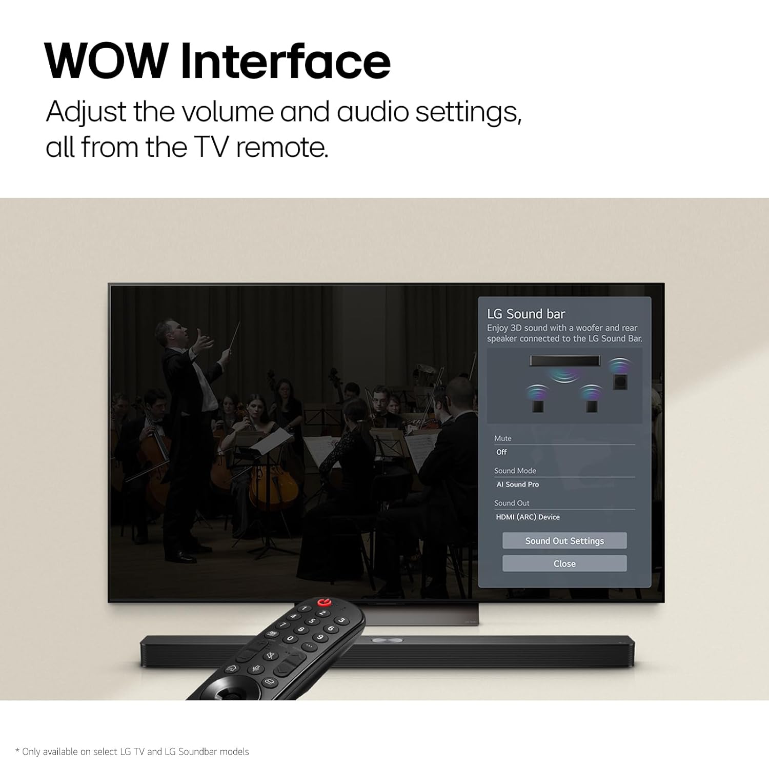 LG S40T 300W 2.1 Channel Soundbar for TV with Bluetooth®, Wireless Subwoofer &amp; AI Sound Pro