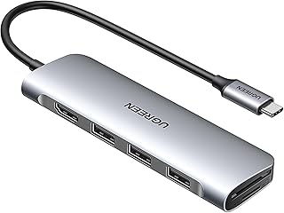 UGREEN 6-in-2 USB-C Hub CM380 – Dual USB-C Multiport Adapter with HDMI, USB 3.0 &amp; Power Delivery