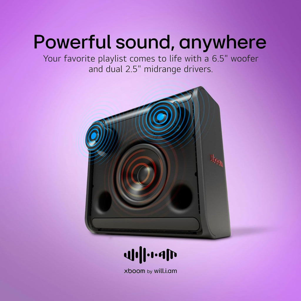 LG XBOOM Stage 301 by will.i.am Portable Party Speaker with Bluetooth, Powerful Sound &amp; Dynamic Lighting