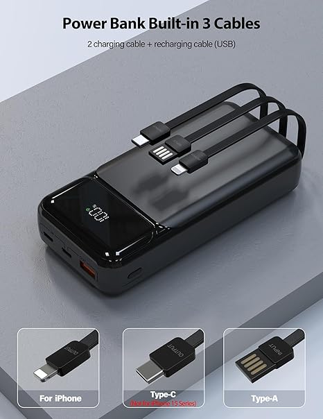 Vention FHLB0 20000mAh Power Bank 22.5W – USB-C Fast Charging, High Capacity Portable Battery