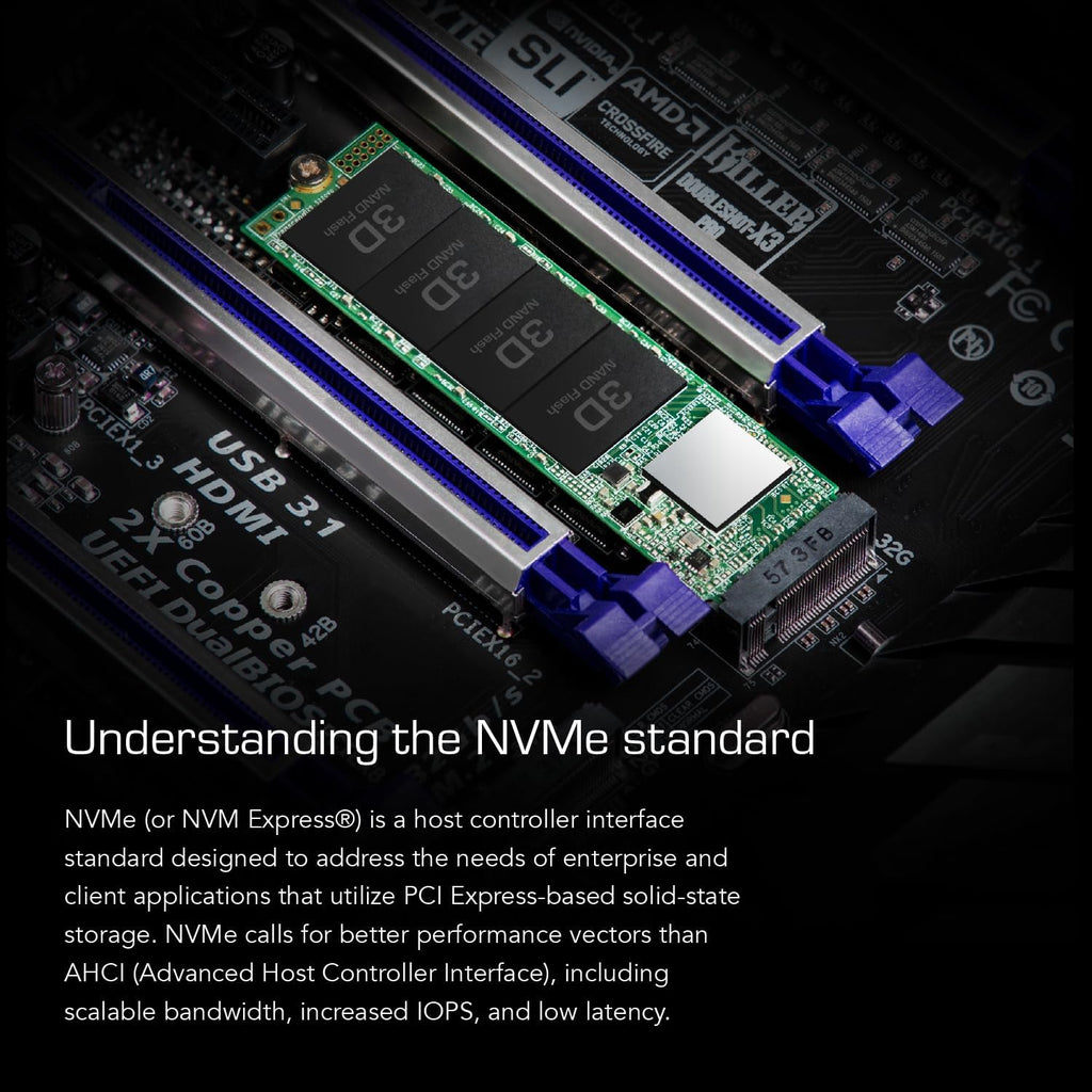 Transcend 110S 512GB NVMe M.2 SSD (PCIe Gen 3x4) 2280 – High-Speed Internal Solid State Drive TS512GMTE110S