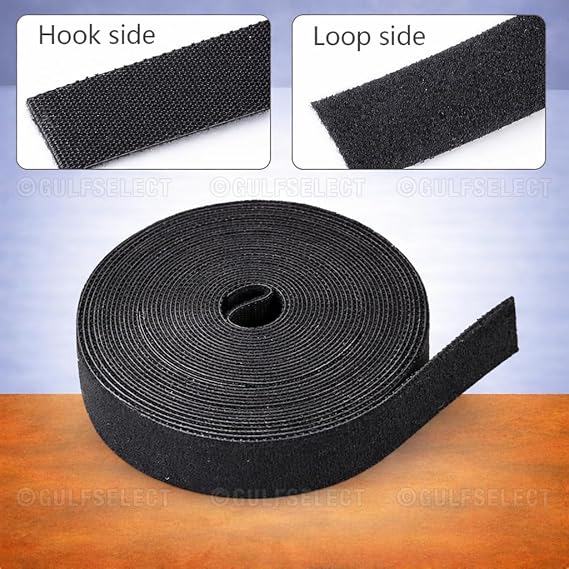 Vention Cable Tie 5M VEN-KAABJ | Reusable Hook &amp; Loop Cable Management Strap Roll