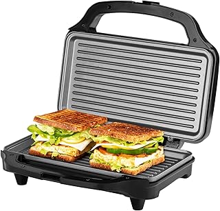 Ramtons RM/479 2-Slice Sandwich Toaster – Electric Non-Stick Grill Maker