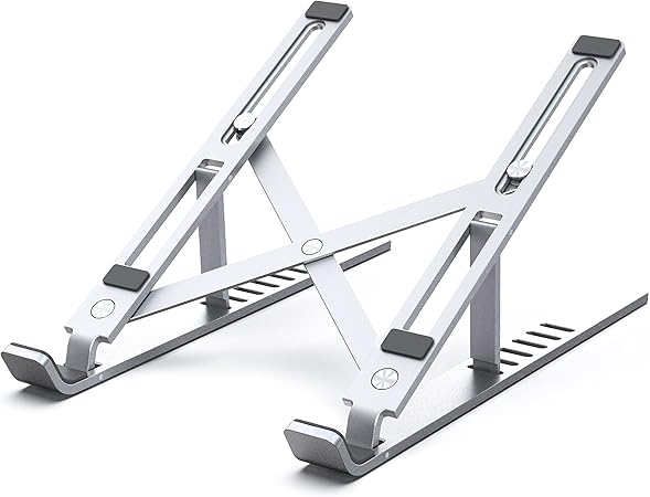 Vention Adjustable Laptop Stand – Aluminum Silver Cooling Holder for Desk (KDLIO)