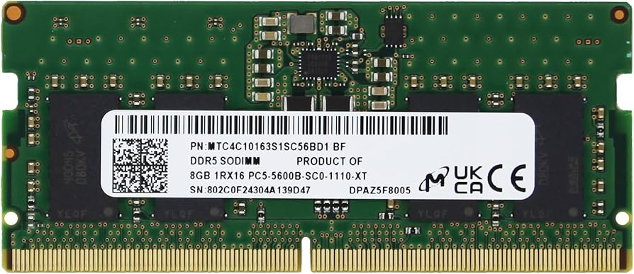 Micron 8GB DDR5 5600 MHz Desktop RAM – High‑Speed Memory