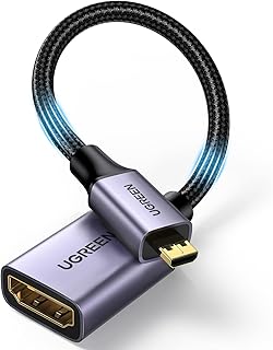 UGREEN HD127 Micro HDMI to HDMI 4K Cable Male to Male Black 1m (UG- 30148)