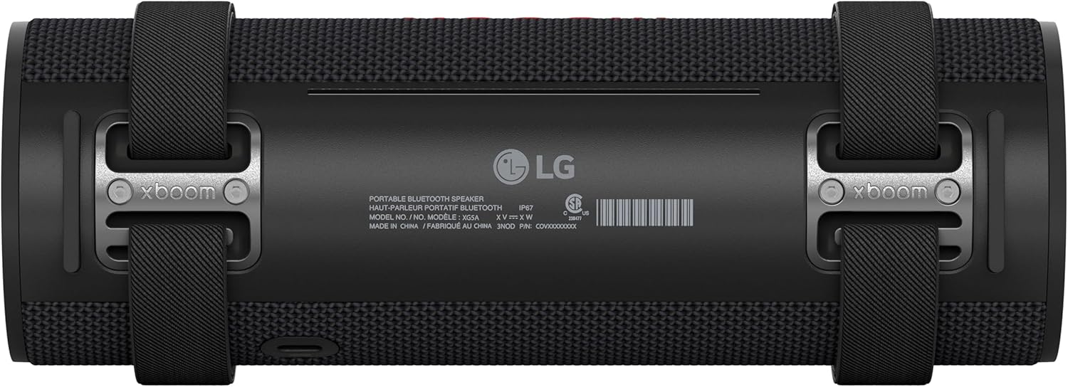 LG XBOOM Grab BK Portable Bluetooth Speaker – Wireless Sound, Deep Bass &amp; Long Battery Life