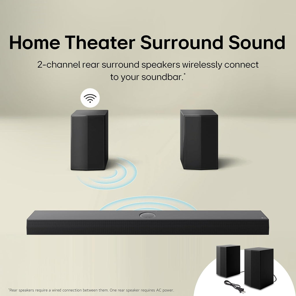 LG S40TR 4.1 Channel Home Theater Soundbar with Dolby Audio®, Wireless Subwoofer &amp; Rear Surround Speakers