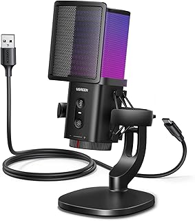 UGREEN CM564 Desktop USB Microphone – Plug &amp; Play Condenser Mic for Streaming, Gaming &amp; Podcasting (UG-90416)