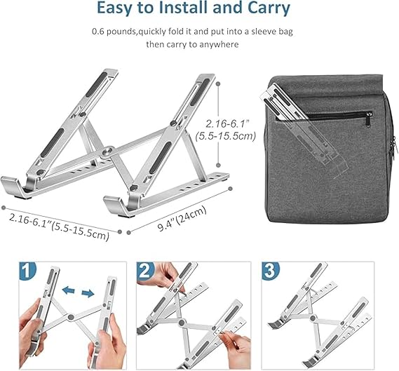 Vention Adjustable Tablet &amp; Laptop Stand – Height Adjustable 69–118mm Desk Holder (KDNW0)