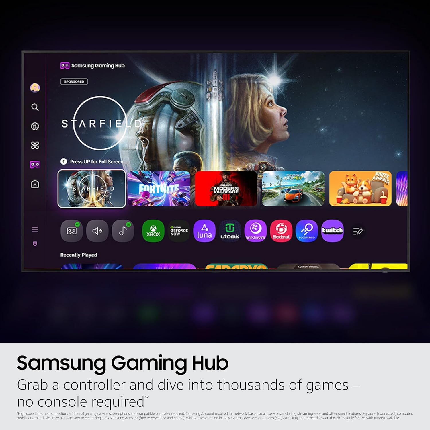 Samsung 43U8000FU 43-Inch Smart 4K UHD TV – 2025 Model with Built-In Streaming Apps