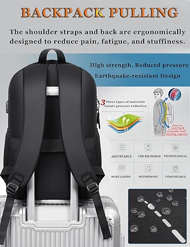 Vention KRRB0 Water-Repellent Anti-Theft Laptop Backpack – Black (15.6”, 45×30×15cm) Travel &amp; Business Bag