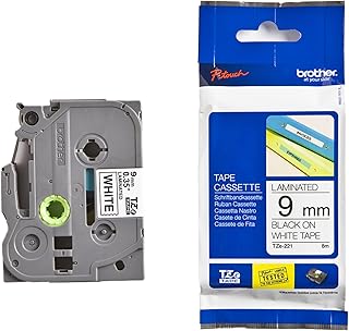 Brother TZ2-221 9mm x 8m Black on White Label Tape