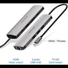 Vention 9-in-1 USB-C Docking Station (VEN-CGNHA) – Multiport Hub with HDMI, USB 3.0, SD/TF Card Reader & Power Delivery