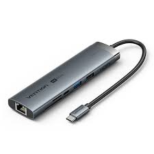 Vention 9-in-1 USB-C Docking Station (VEN-CGNHA) – Multiport Hub with HDMI, USB 3.0, SD/TF Card Reader & Power Delivery
